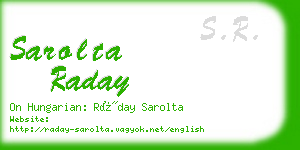 sarolta raday business card